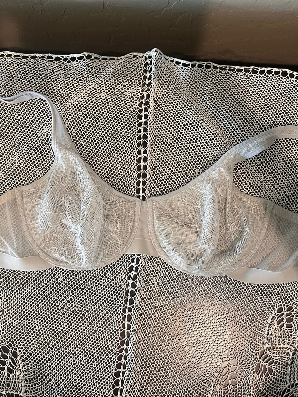 Wacoal Sheer Floral Lace Underwire Bra in White